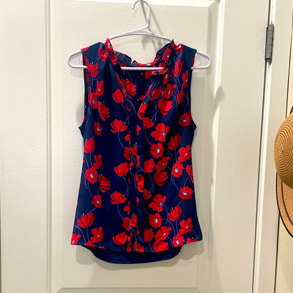 NEW…41 HAWTHORN Orlee Mixed Material Sleeveless Top